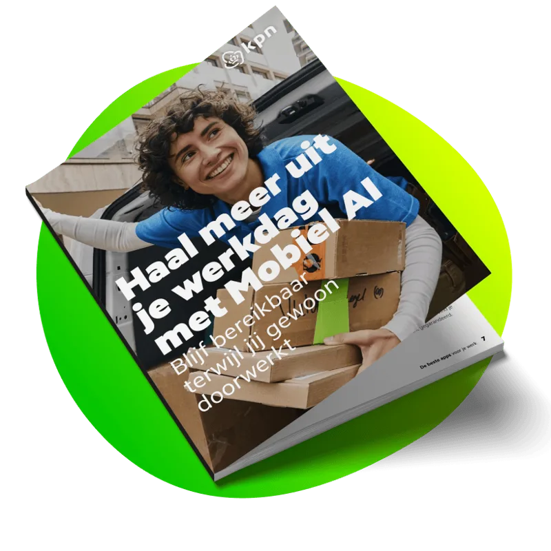 Omslag van de brochure Haal meer uit je werkdag met Mobiel AI